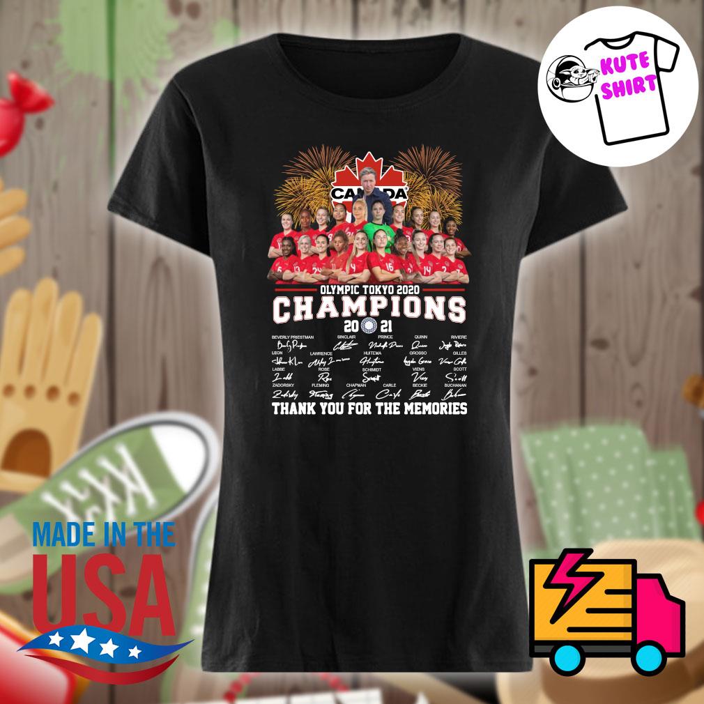 Canada Olympic Tokyo 2020 Champions 2021 signatures thank you for the memories s Ladies t-shirt