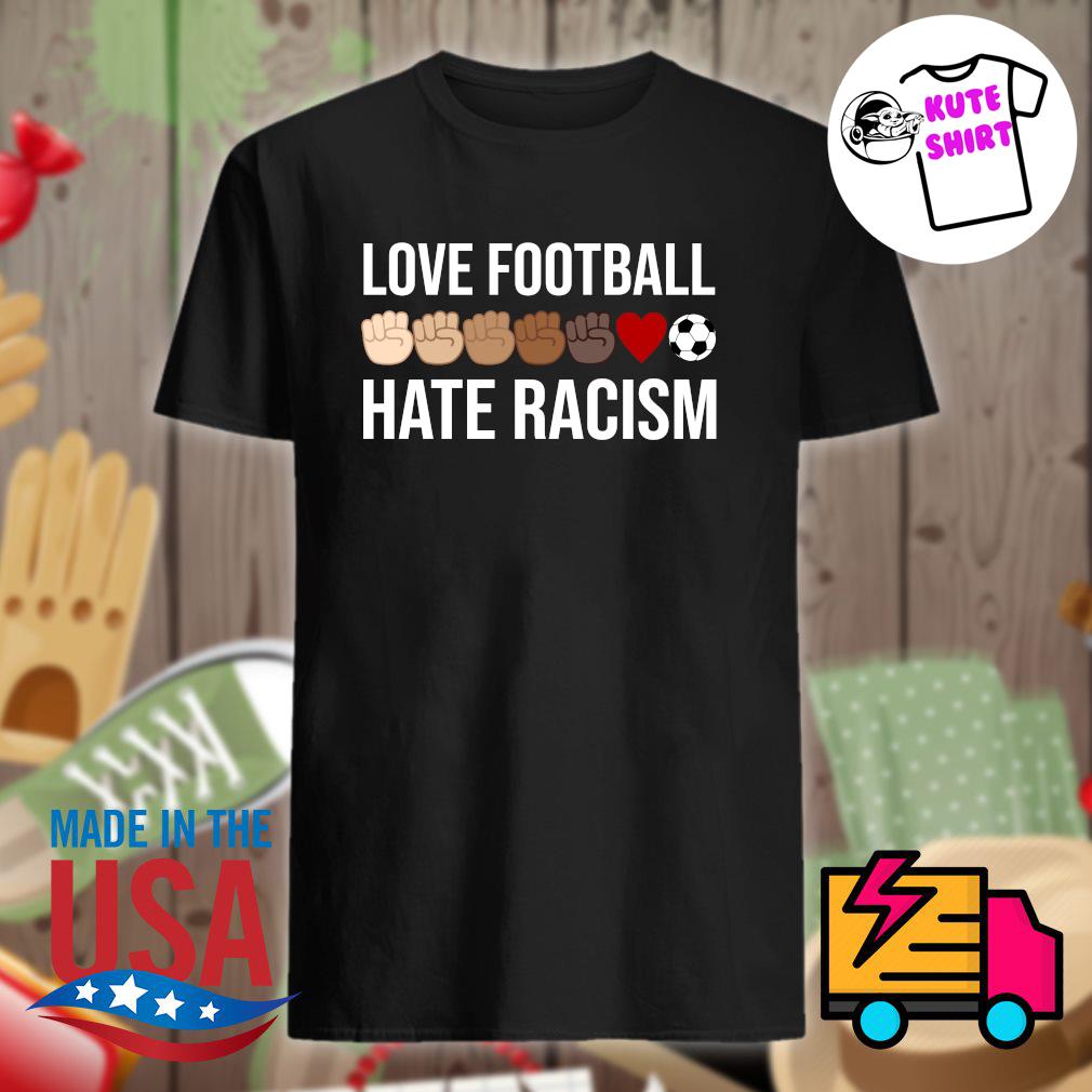 Funny Racist Foot Ball Hate Racism Fan Gift Tee Love Football Shirt Short-Sleeve Unisex T-Shirt Pink Sports 