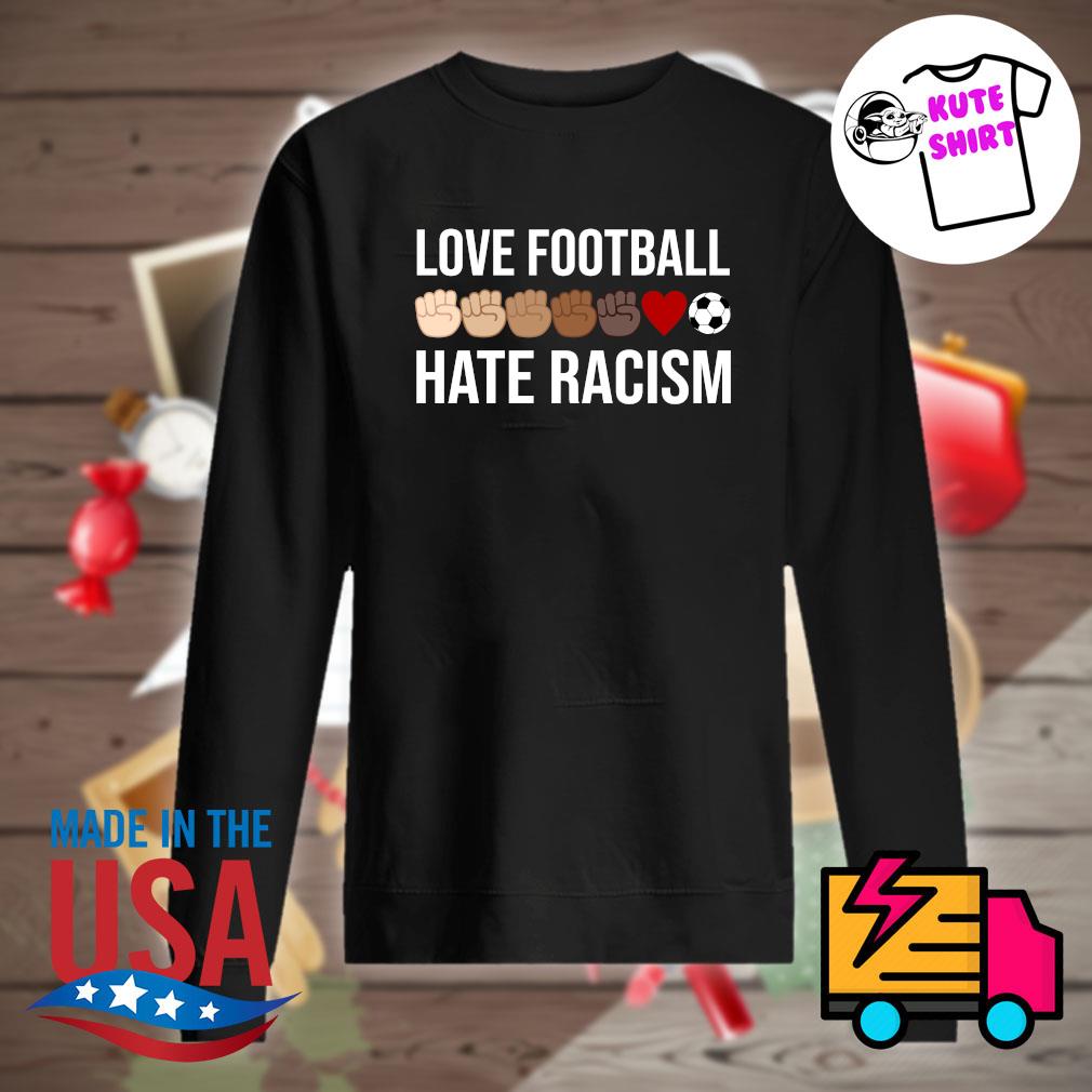 Funny Racist Foot Ball Hate Racism Fan Gift Tee Love Football Shirt Short-Sleeve Unisex T-Shirt Pink Sports 