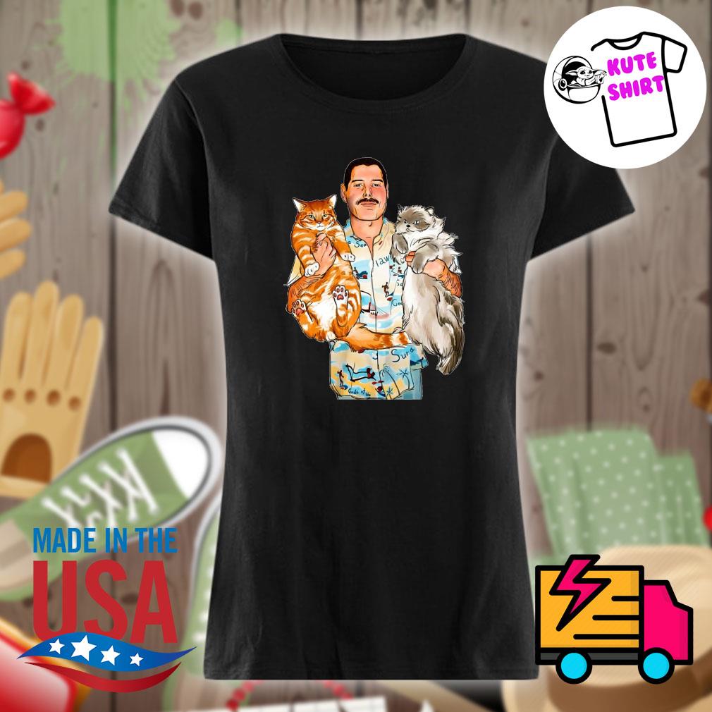 Freddie mercury with cats shirt hotsell