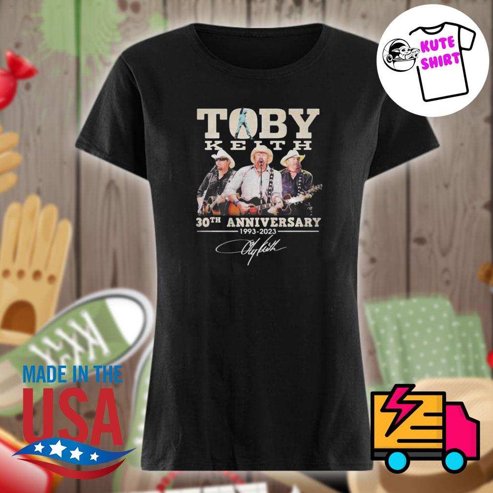 Toby Keith 30th anniversary 1993 2023 signature s Ladies t-shirt