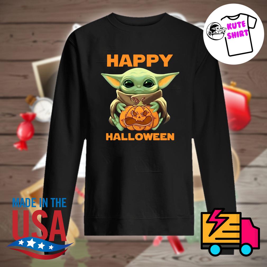 Baby Yoda Hug Los Angeles Dodgers Pumpkin Halloween Shirt, hoodie