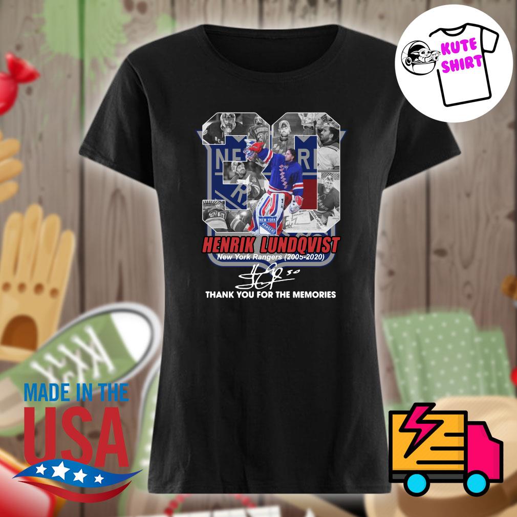 Henrik Lundqvist 30 New York Rangers 2005 2020 signature thank you for the  memories shirt, hoodie, tank top, sweater and long sleeve t-shirt