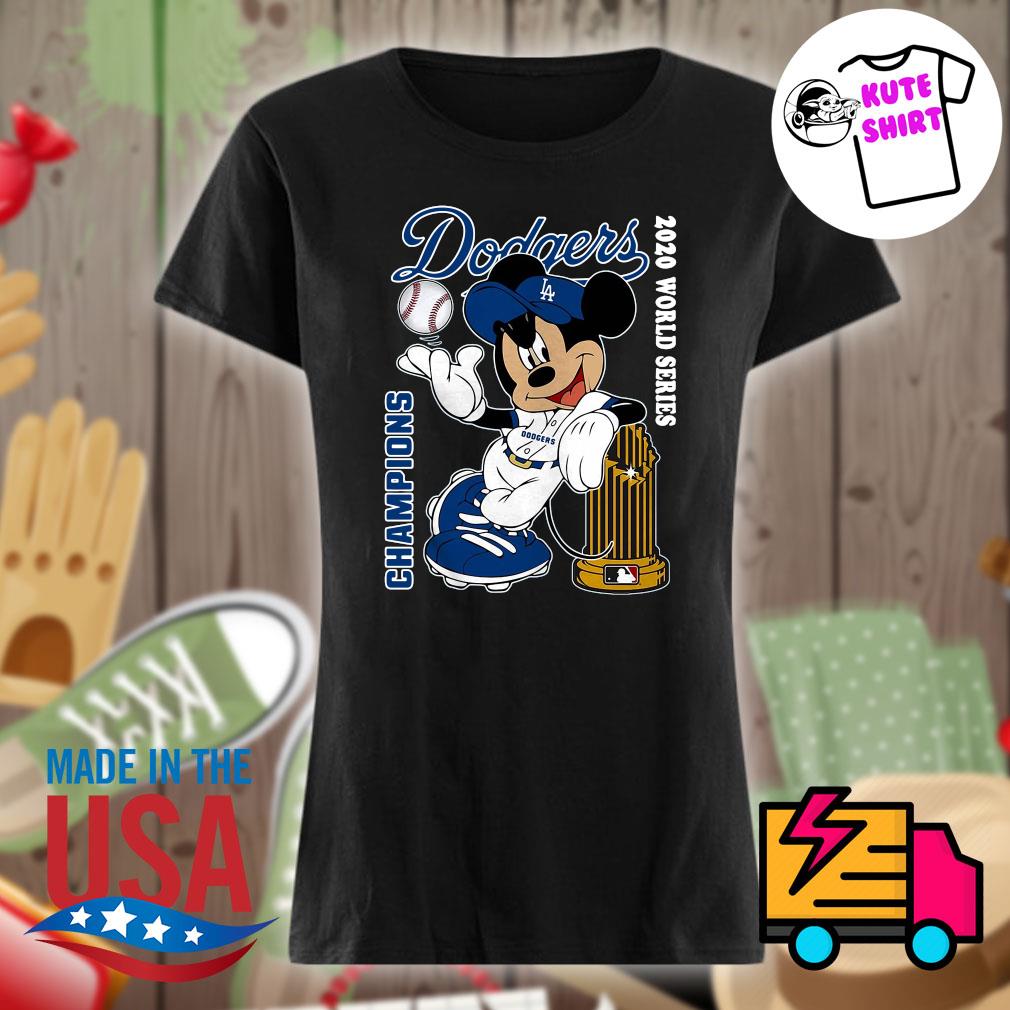 Mickey Hands La Dodgers Men T Shirt