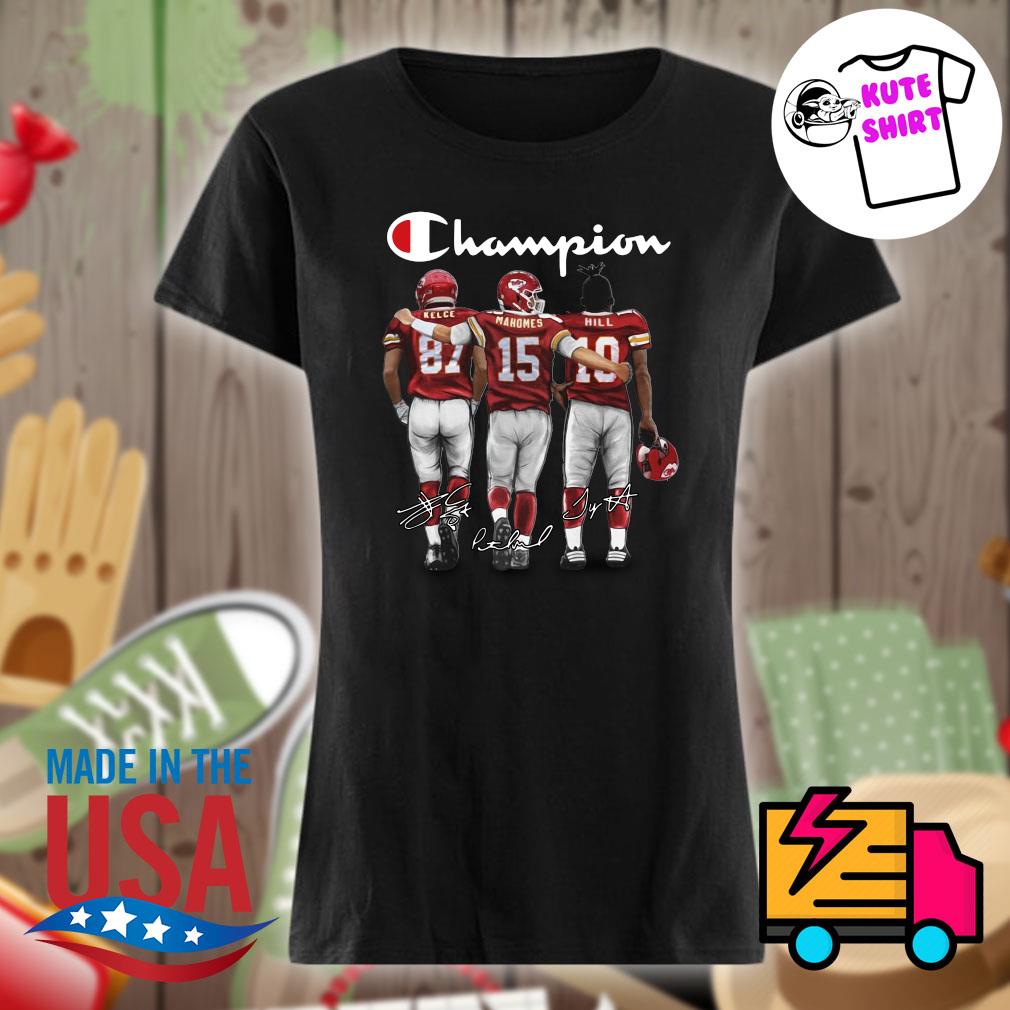 Kansas City Chiefs Champion Kelce Mahomes Hill signatures shirt, hoodie,  tank top, sweater and long sleeve t-shirt