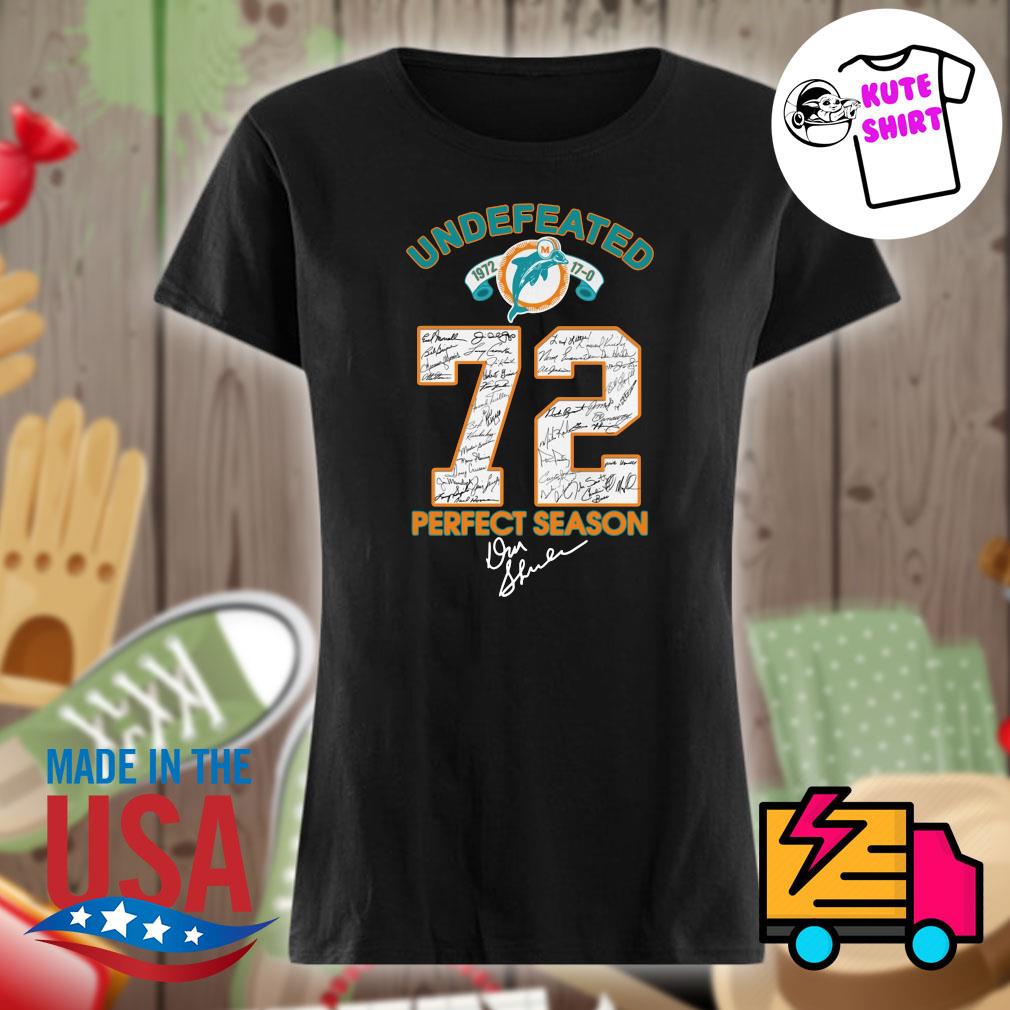 Undefeated 1972 miami dolphins 72 perfect season signatures shirt