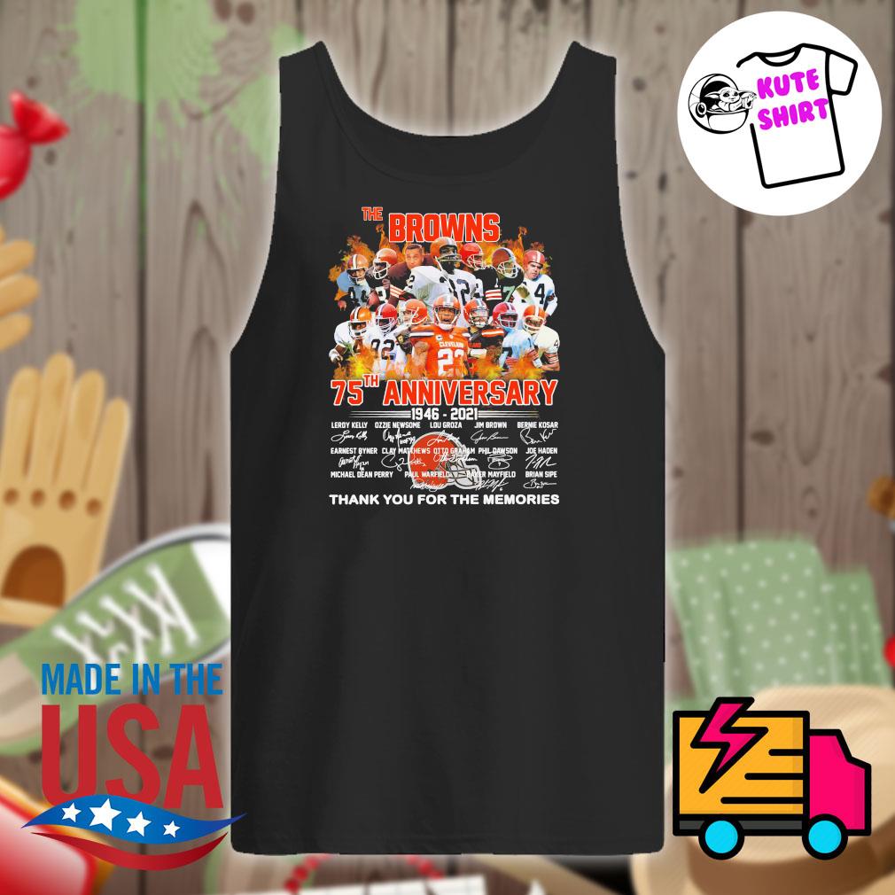 Buy The Browns Shirt 75th Anniversary 1946-2021 Anniversary Shirt