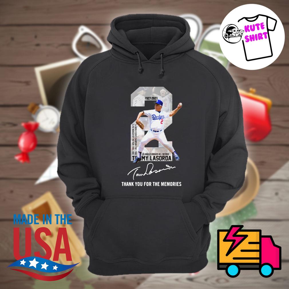 Los Angeles Dodgers Tommy Lasorda 1927-2021 Thank You For The Memories  Signature Shirt